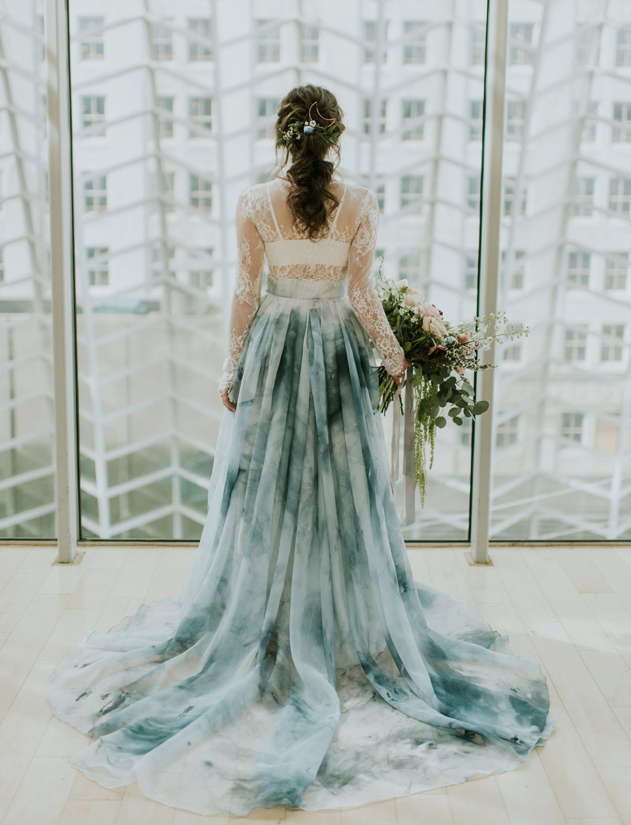 1300x1700 A Blue Watercolor Wedding Dress - Watercolor Gown