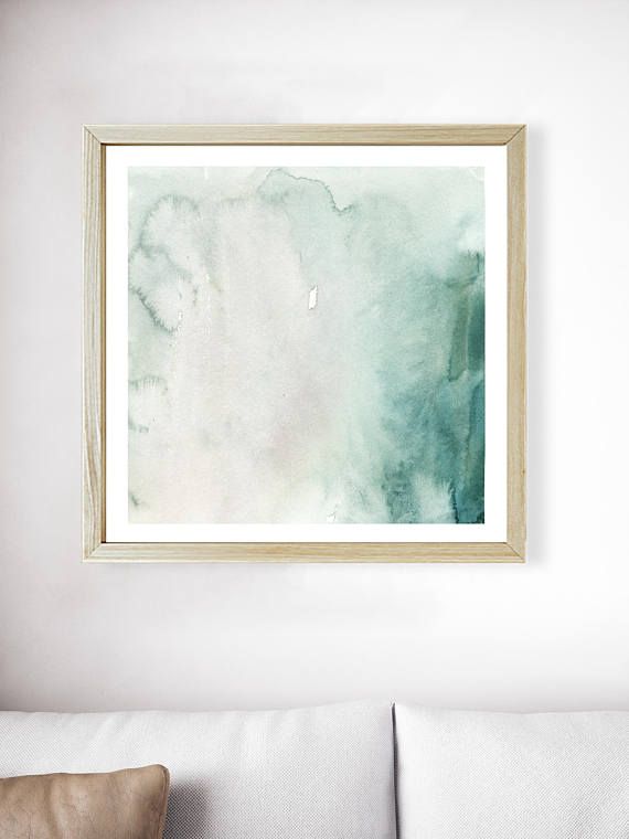 570x760 Light Green Watercolor Gradient Wash Print Forest Green Print - Watercolor Gradient Wash