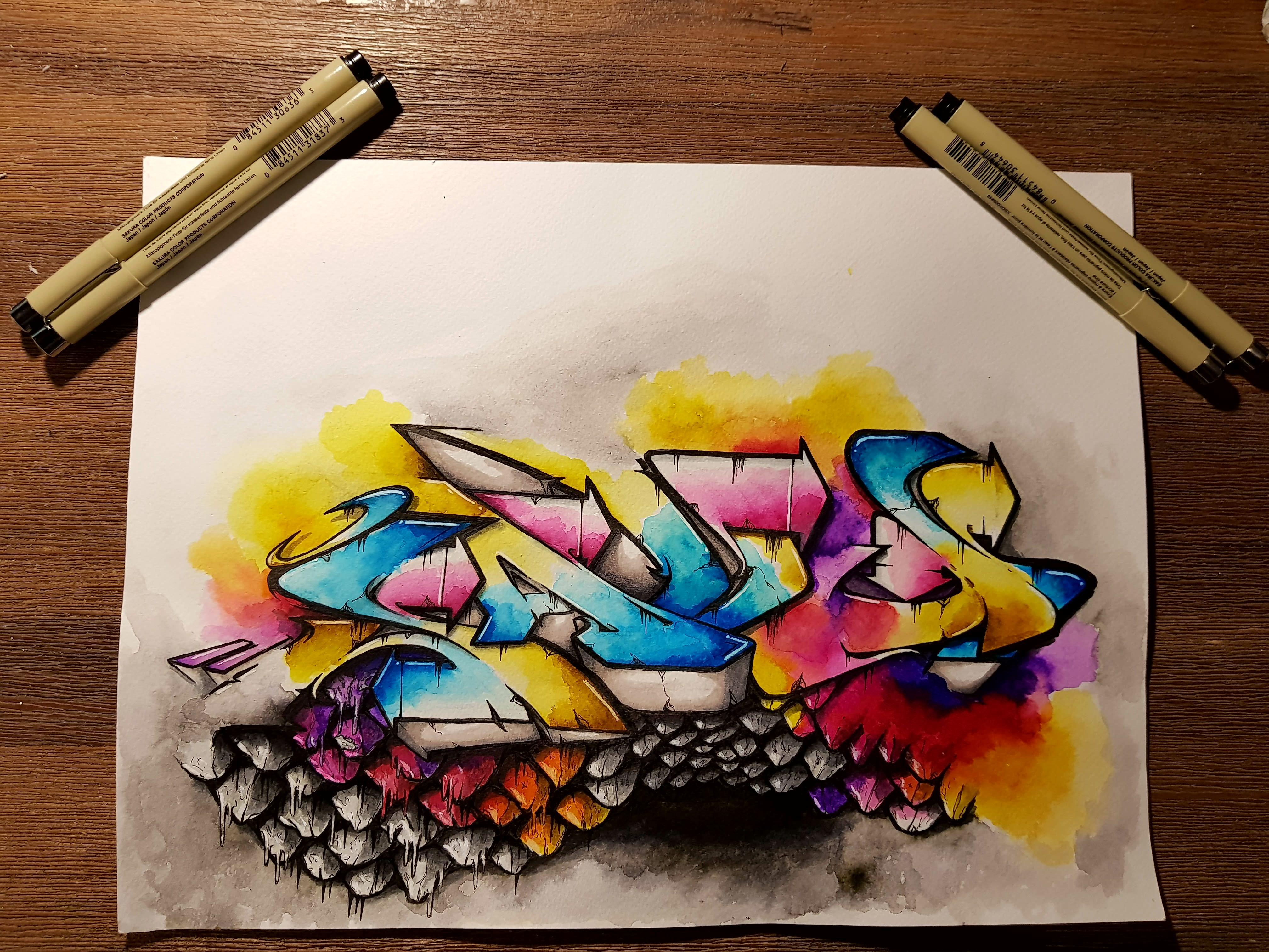 4032x3024 Hi, Im Creating Watercolor Graffiti! (@javusees) Blackbookgraffiti - Watercolor Graffiti