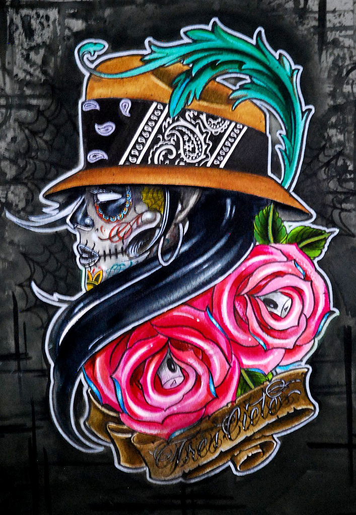 707x1024 Saem Dr Graffiti Watercolor Ny Fat Cap Roses Twistn Blunts - Watercolor Graffiti