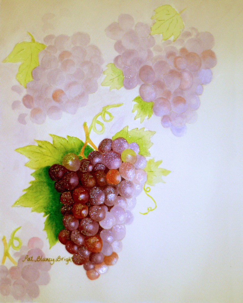 824x1024 Watercolor Grapes One Of The Latest Creations By Sc - Watercolor Grapes