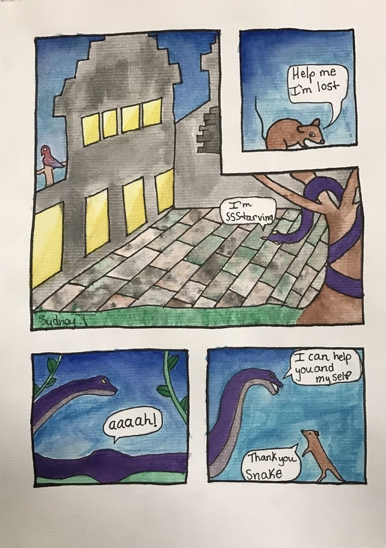 563x800 Graphic Novel Watercolor Panel - Watercolor Graphic Novel