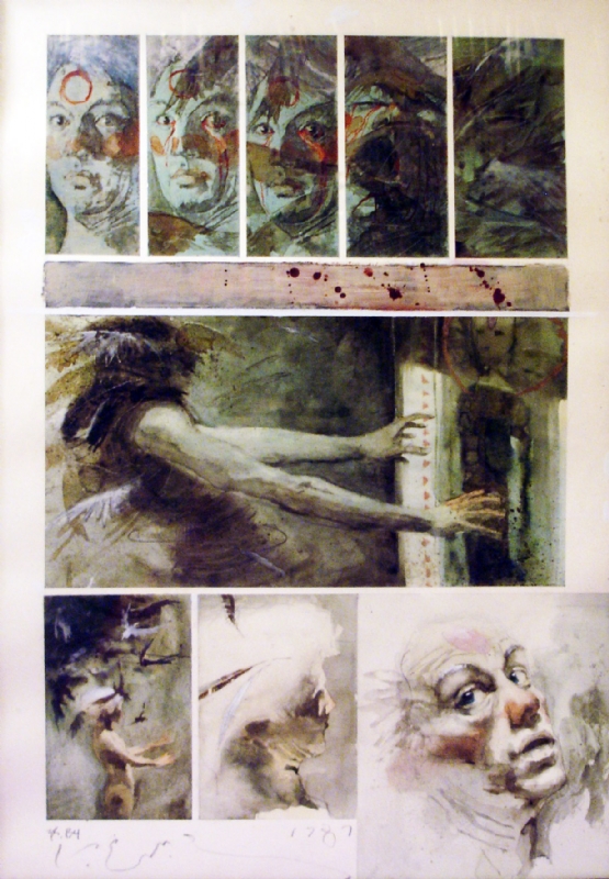 555x800 Kent Williams Blood Graphic Novel - Watercolor Graphic Novel
