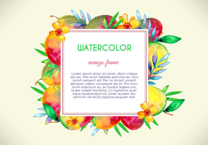 700x490 Watercolor Mango And Fruit Illustration - Watercolor Graphics