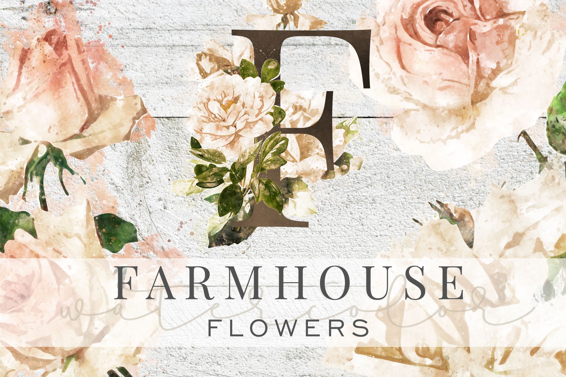 1820x1213 Farmhouse Watercolor Flower Graphics - Watercolor Graphics