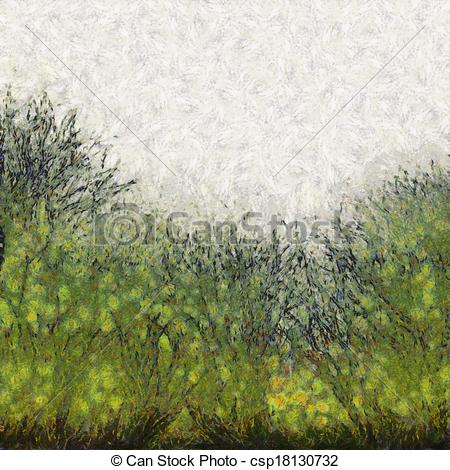 450x470 Painted Abstract Grass Texture . A Digitally Painted Background - Watercolor Grass Texture