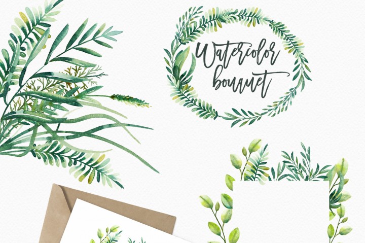 720x479 Watercolor Greenery By Spasibenko Art - Watercolor Greenery