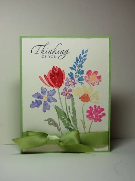 448x600 Wonderful Watercolors, Heartfelt Thanks, Petal Prints Watercolor - Watercolor Greeting Card Ideas