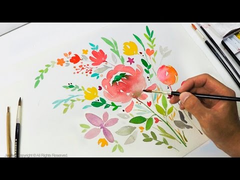 480x360 Diy Greeting Card Watercolor Painting - Watercolor Greeting Card Ideas