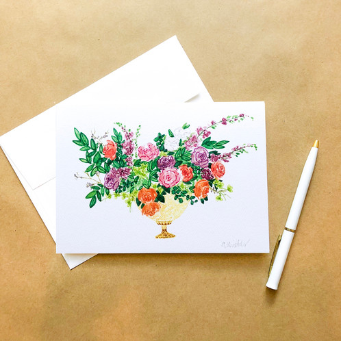 498x498 Extravagant Bouquet Watercolor Greeting Cards - Watercolor Greeting Cards
