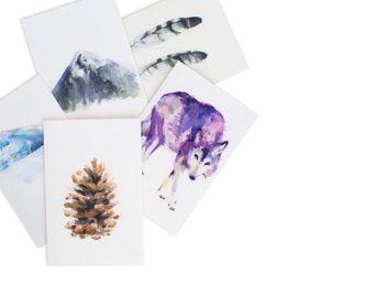 340x270 Watercolor Card Etsy - Watercolor Greeting Cards