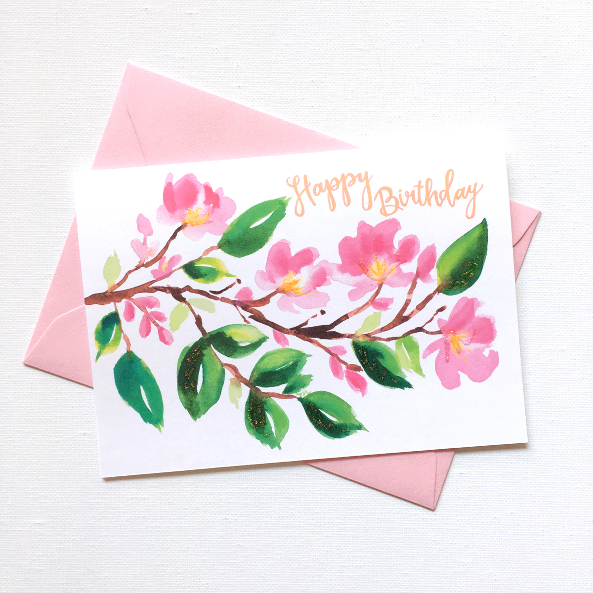 1200x1200 Birthday Card Watercolor - Watercolor Greeting Cards