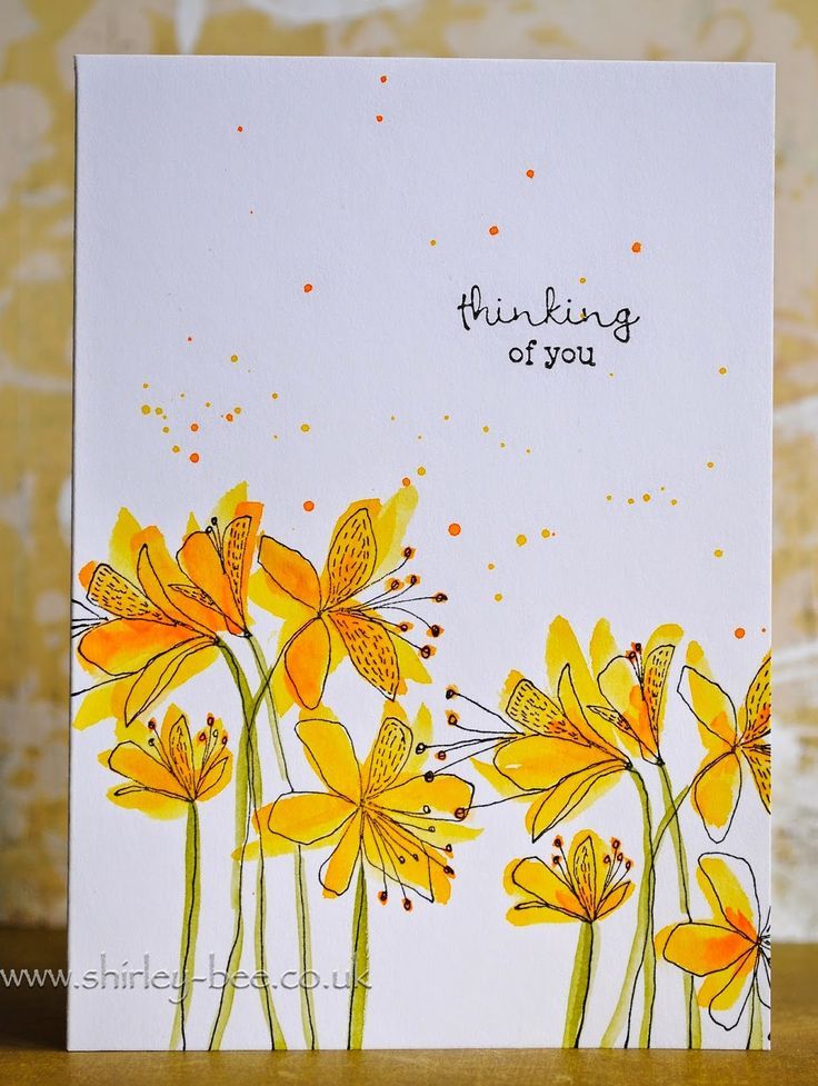 736x977 Watercolour Greeting Drawing - Watercolor Greeting Cards