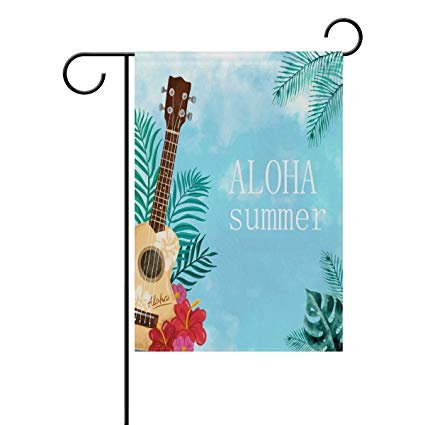 425x425 Specialhode Ethel Ernest Double Sided Family Flag - Watercolor Guitar