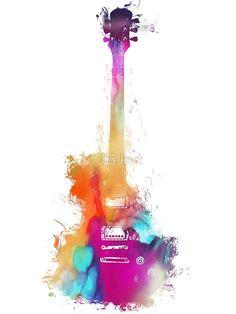 236x314 Watercolor Guitar Silhouette - Watercolor Guitar