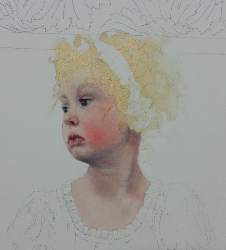 723x800 How To Paint Red Hair In Watercolor - Watercolor Hair