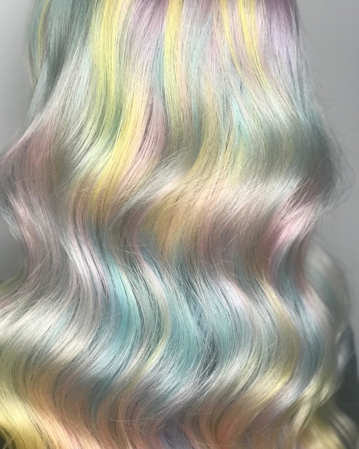 727x909 Kaleidoscope Hair Is The Watercolor Take On Rainbow Dye Jobs Allure - Watercolor Hair