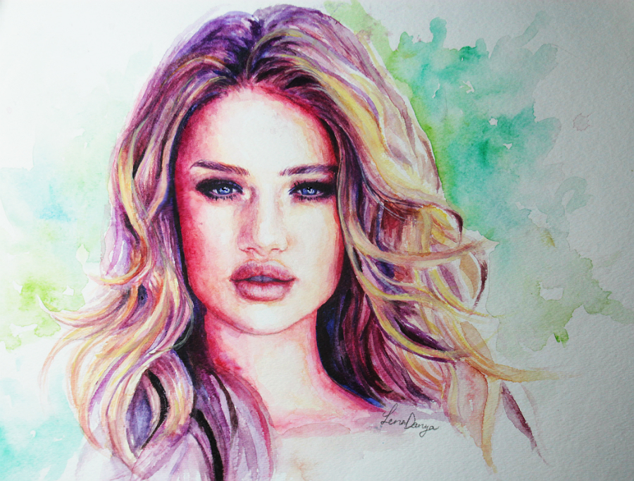 900x683 Watercolor Lena Danya - Watercolor Hair