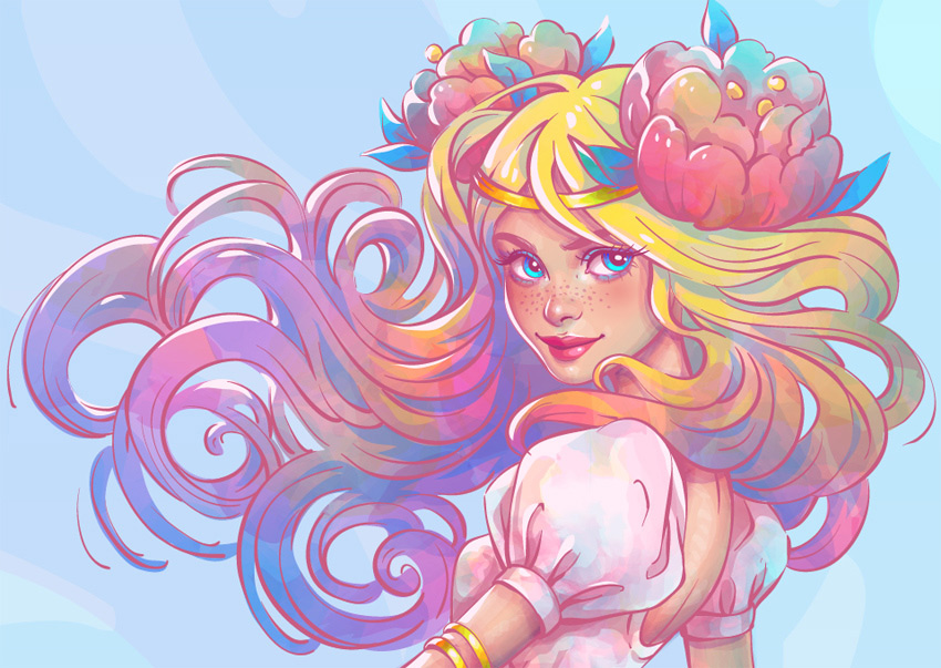 850x603 How To Create A Watercolor Mermaid Illustration In Adobe Illustrator - Watercolor Hair Mask