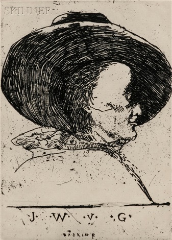 337x470 Blake, From Life Mask By Deville, Samuel Palmer, After The - Watercolor Hair Mask