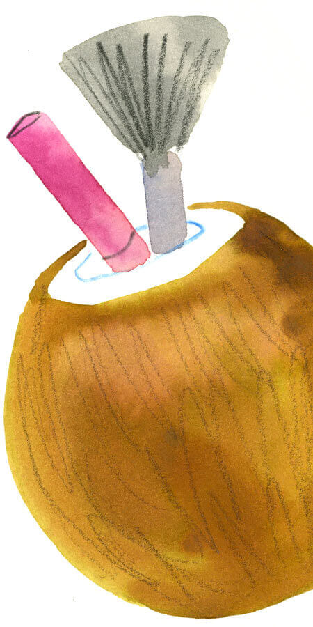 450x900 Coconut Oil Hair Mask - Watercolor Hair Mask