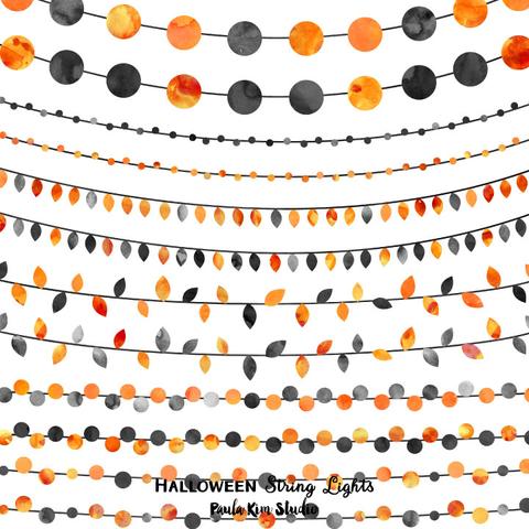480x480 Halloween Watercolor String Lights Paula Kim Studio - Watercolor Halloween