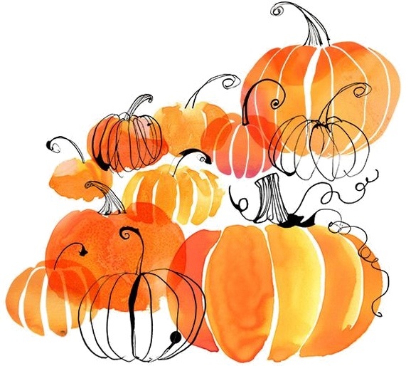 571x514 Pumpkin Art With Water Colors And A Sharpie. Watercolor - Watercolor Halloween