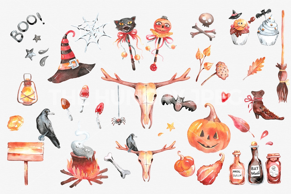 1160x772 Halloween - Watercolor Halloween