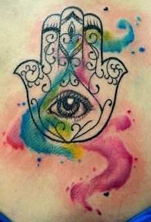 218x320 91 Best Tattoo - Watercolor Hamsa Tattoo