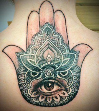 336x376 This Spiritual Hamsa Hand Tattoos Has Creative Watercolor - Watercolor Hamsa Tattoo