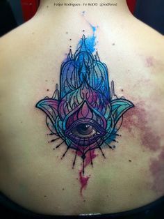 236x314 Watercolor Hamsa - Watercolor Hamsa Tattoo
