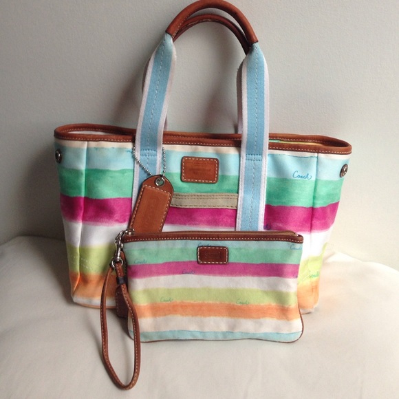 580x580 Coach Bags Authentic Watercolor Purse Wristlet Poshmark - Watercolor Handbag