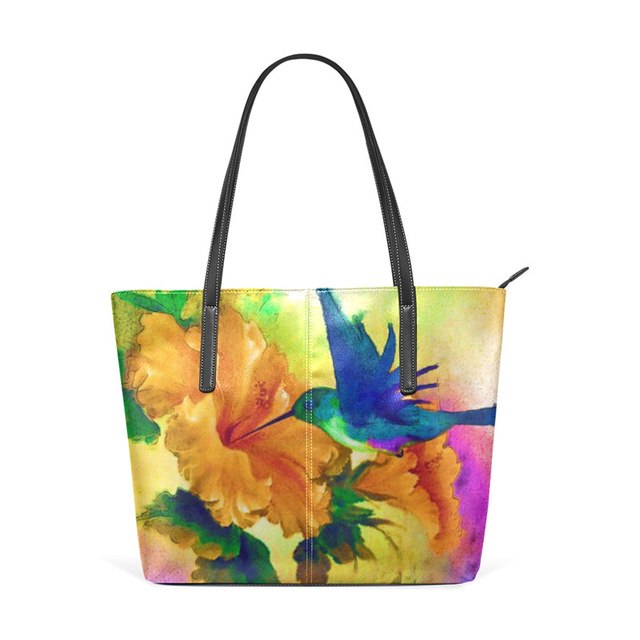 640x640 Handbag Watercolor Floral Women Shoulder Bag High Quality Leather - Watercolor Handbag