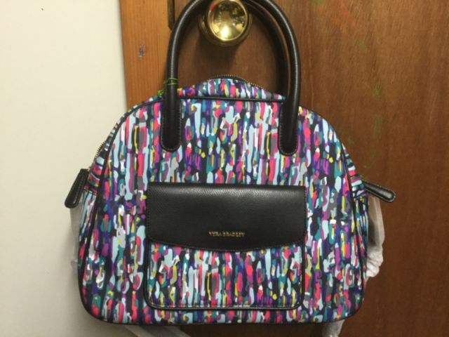640x480 Vera Bradley Bowler Handbag Watercolor Brushstrokes Ebay - Watercolor Handbag