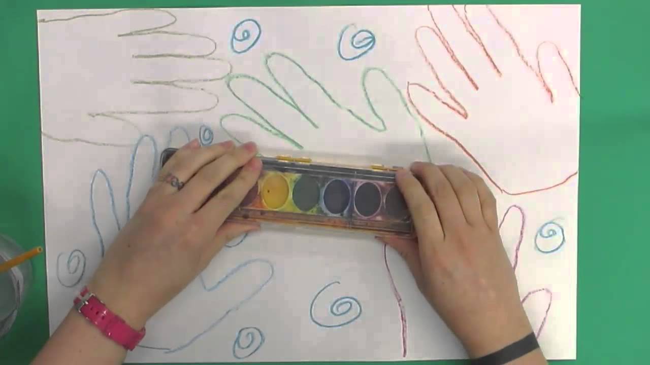 1280x720 Kindergarten Art Watercolor Hands - Watercolor Hands