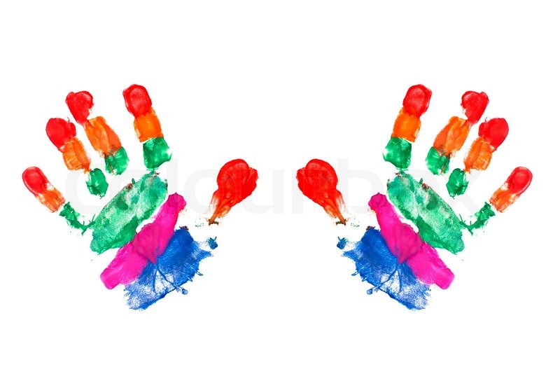 800x534 Watercolor Hands Print A Little Baby Stock Photo Colourbox - Watercolor Hands