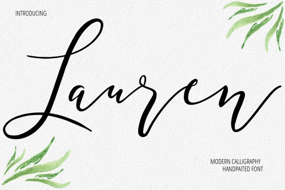 570x380 Digital Font Calligraphy Handwritten Script Wedding Watercolor Etsy - Watercolor Handwriting Font
