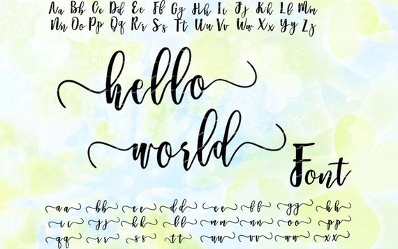 570x356 Cursive Font - Watercolor Handwriting Font