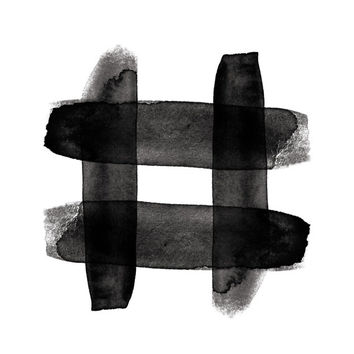 354x354 Hashtag Print Abstract Watercolor Print From Madkittymedia - Watercolor Hashtags