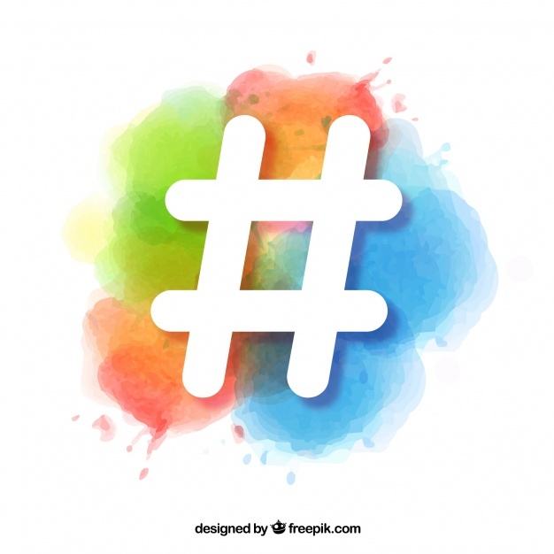 626x626 Hashtag Vectors, Photos And Psd Files Free Download - Watercolor Hashtags