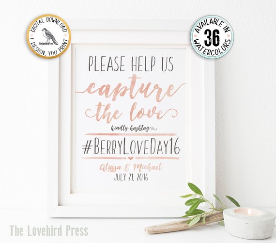 Watercolor Hashtags at Explore collection of