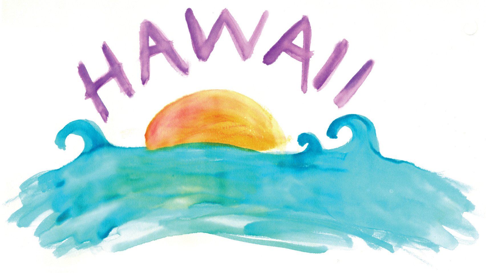 1704x984 Hawaii Watercolor Outside Rocks - Watercolor Hawaii