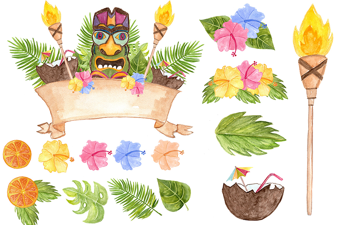 1160x772 Watercolor Hawaii Clipart By Vivastarkids - Watercolor Hawaii