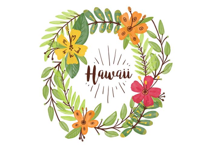 700x490 Free Hawaiian Lei Watercolor Background - Watercolor Hawaii