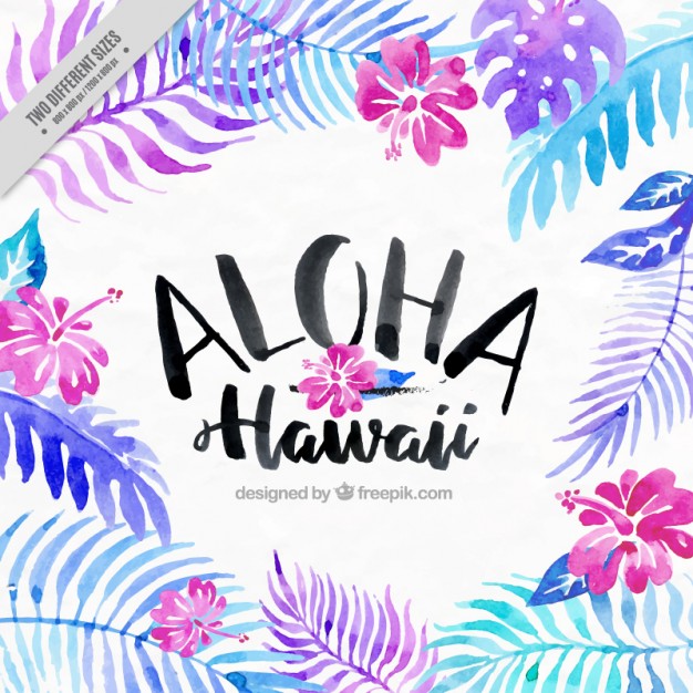 626x626 Hawaii Vectors, Photos And Psd Files Free Download - Watercolor Hawaiian Flowers