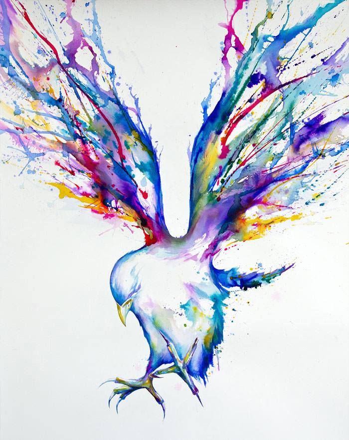 700x883 Watercolor Hawk Style Watercolor, Tattoo And Tatting - Watercolor Hawk