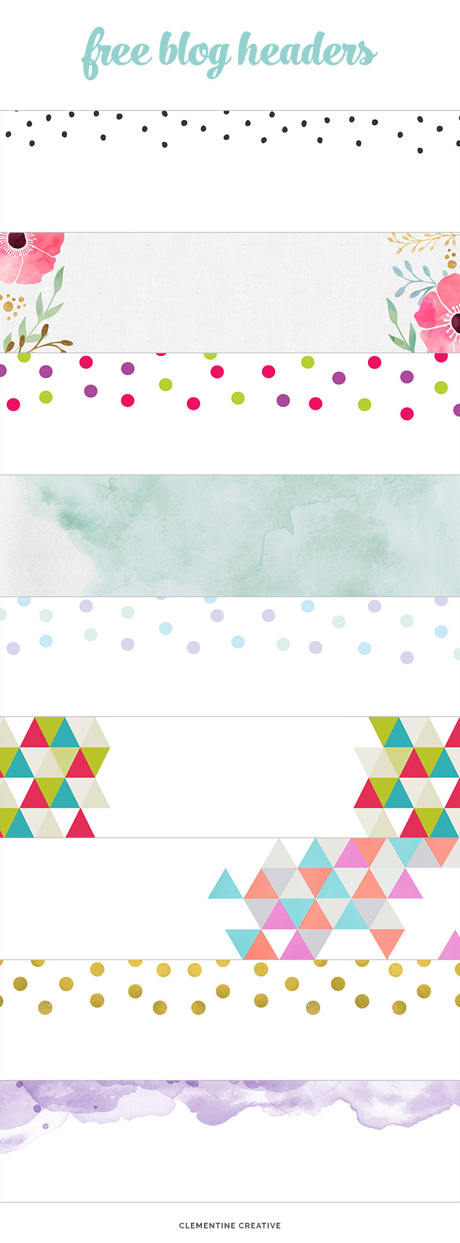 660x1784 Free Creative Blog Headers To Download - Watercolor Header