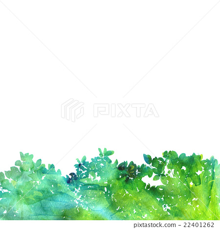 450x468 Green Leaves Watercolor Illustration Footer Header - Watercolor Header