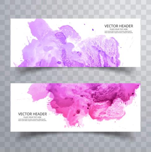 488x490 Abstract Paint Brush Colorful Watercolor Header Set Background - Watercolor Header