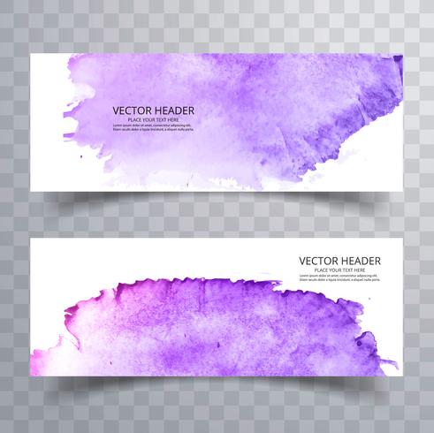 491x490 Abstract Paint Brush Colorful Watercolor Header Set Design - Watercolor Header